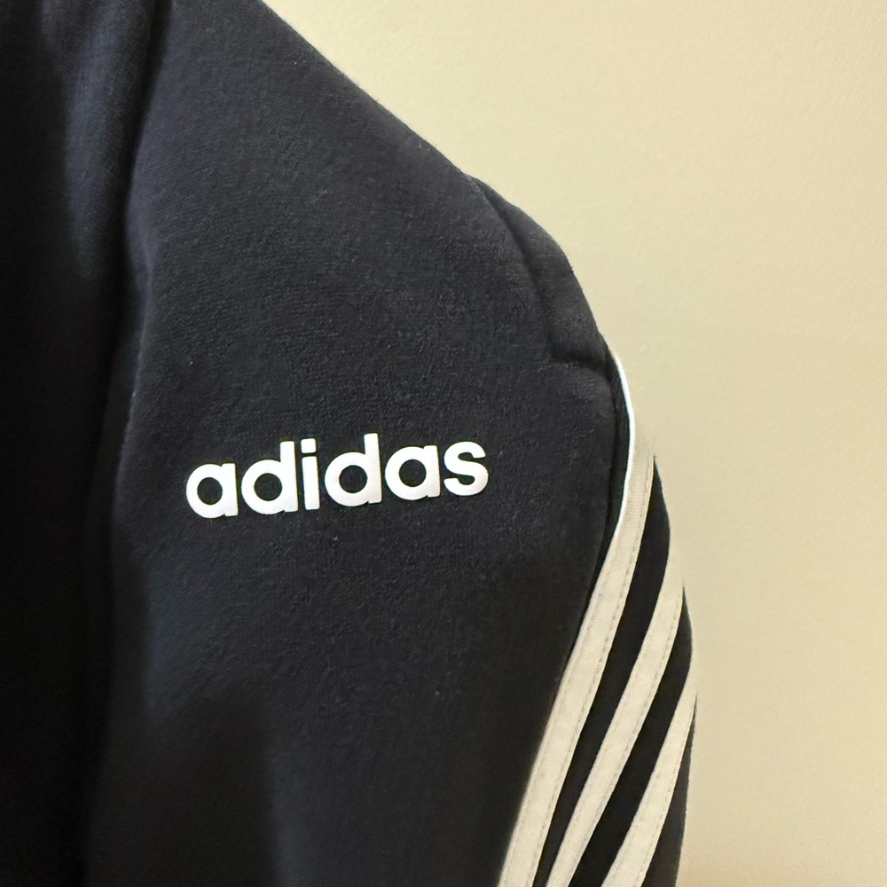 Adidas Women’s Black Joggers with White Stripes - Picture 3 of 5